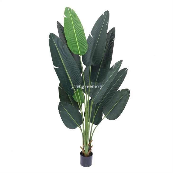fake banana tree indoor with fake plants